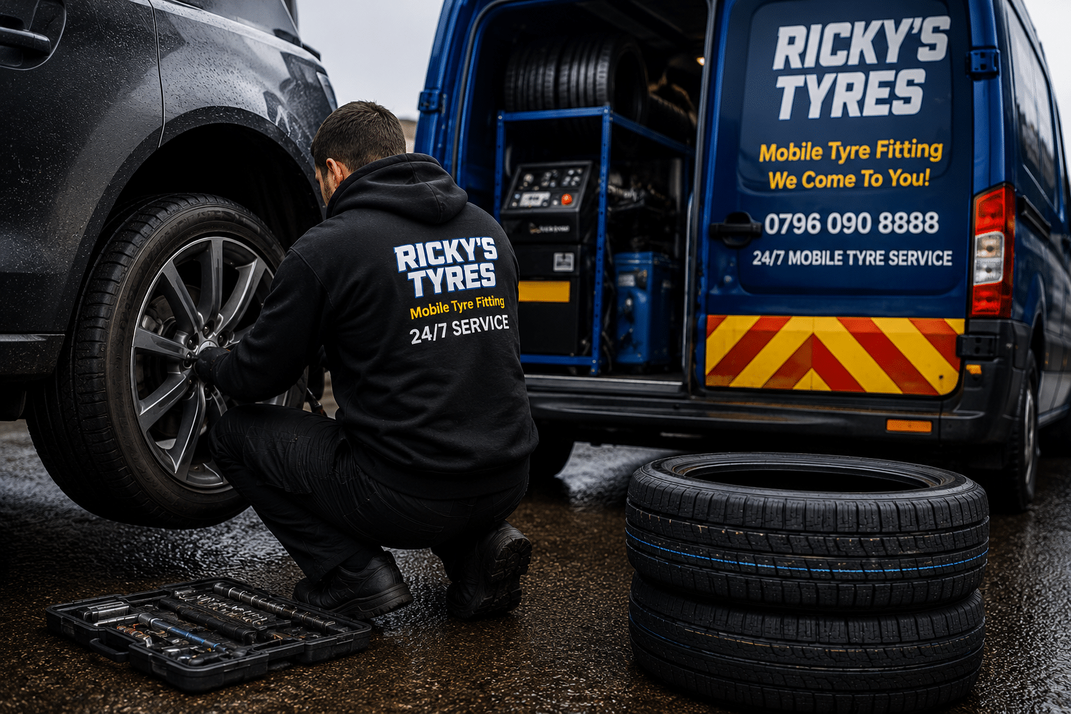 Winter and all-season tyres London & Essex by Ricky’s Tyres Ltd. We supply and fit tyres for safer wet, cold and year-round driving conditions.